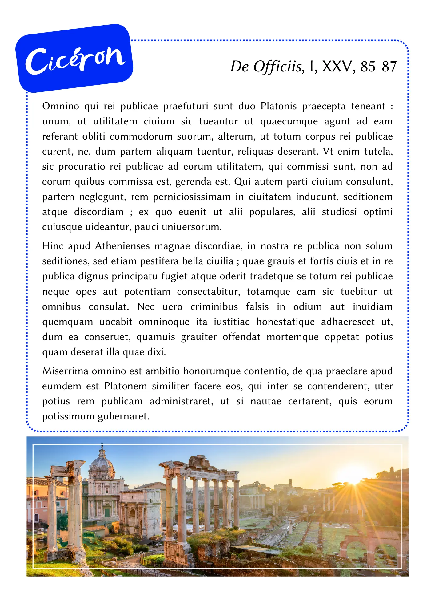 Cicéron, À l’école de Platon pour déterminer les devoirs d’un homme d’État