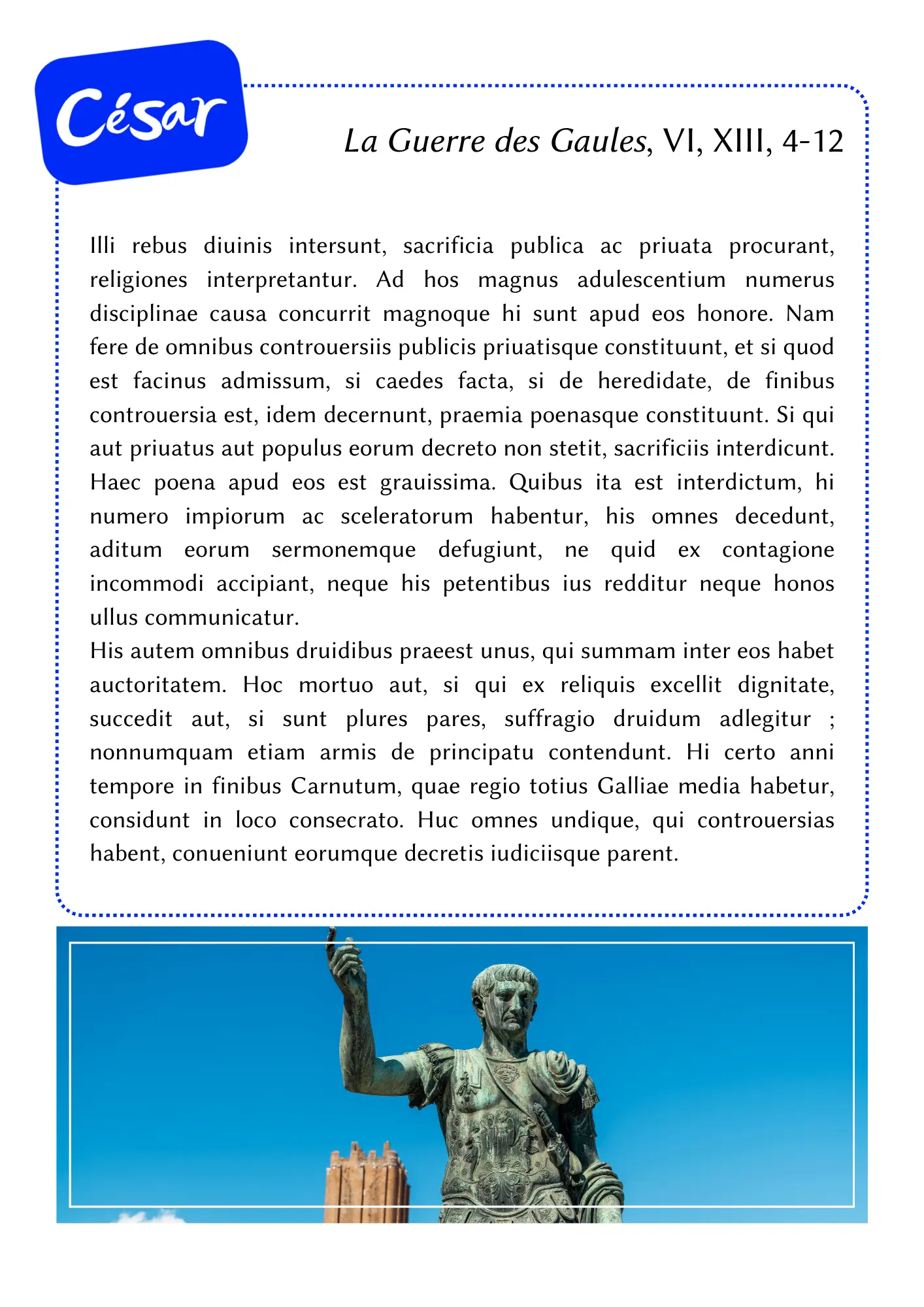 César, Les druides gaulois