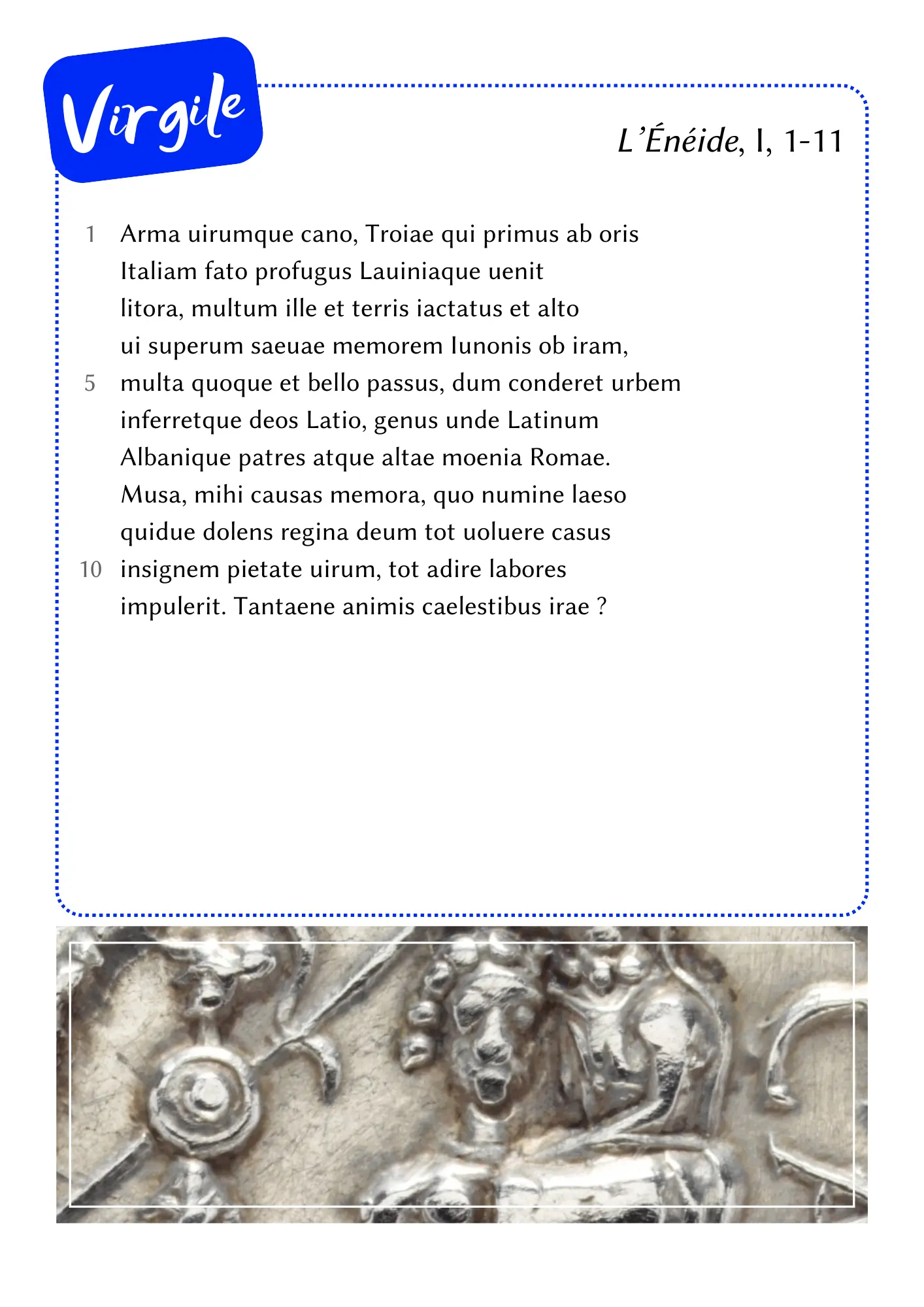 Virgile, Le projet de Virgile