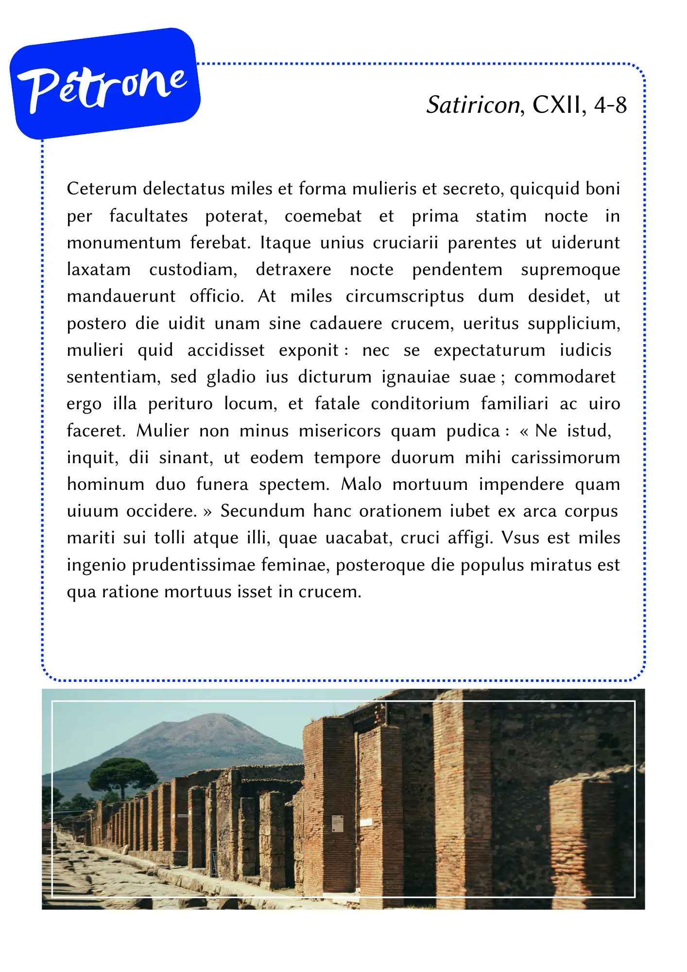 Pétrone, La matrone d’Éphèse